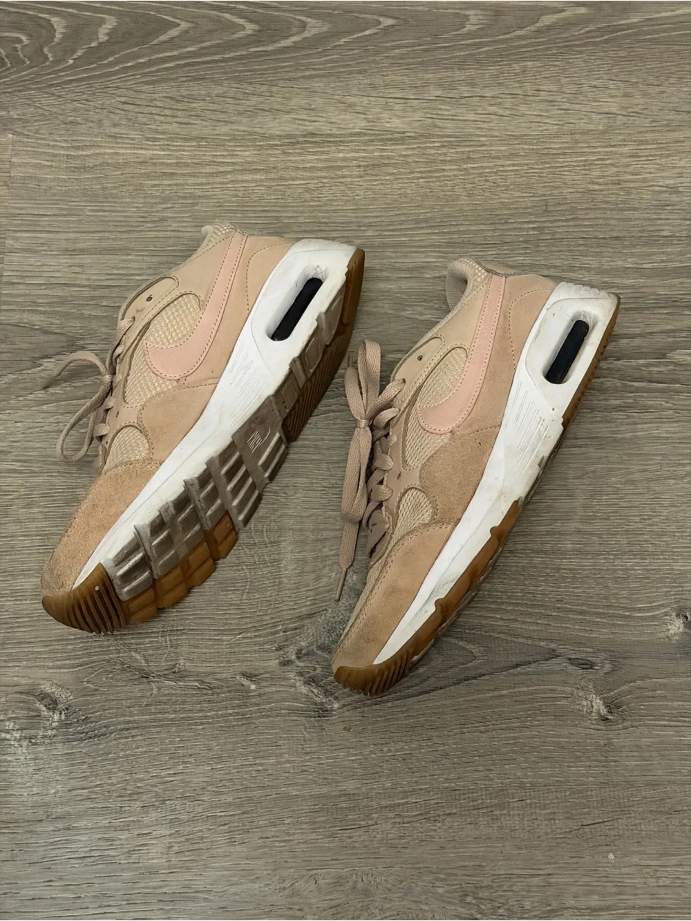 Nike Women’s Pink-Beige Lace-Up Sneakers